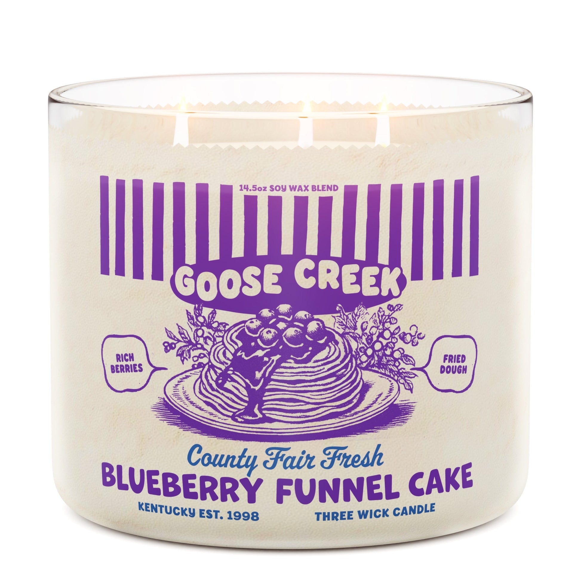 Blueberry Funnel Cake 3-Wick Candle