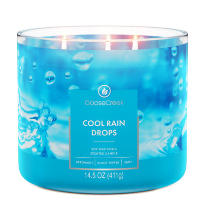 Cool Rain Drops 3-Wick Candle