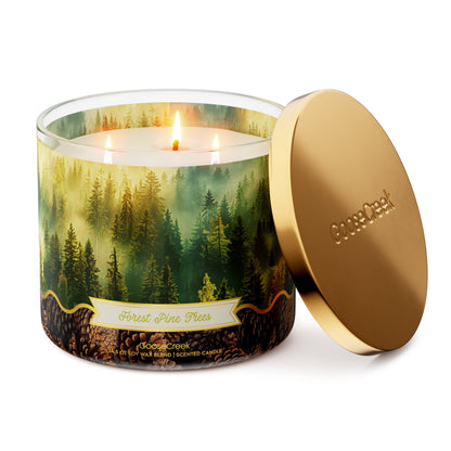 Forest Pine Trees 3-Wick Candle