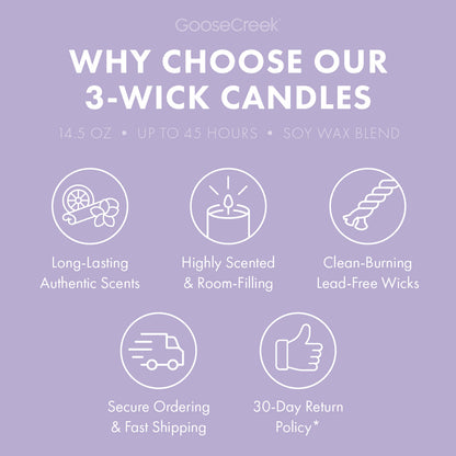 Lavender Vanilla Odor Eliminating 3-Wick Candle