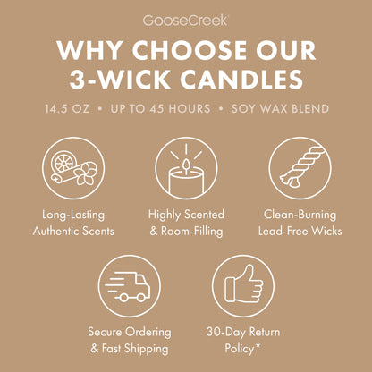 Teakwood 3-Wick Candle