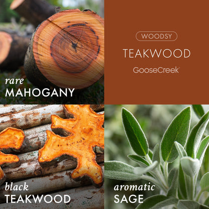 Teakwood Odor Eliminating 3-Wick Candle